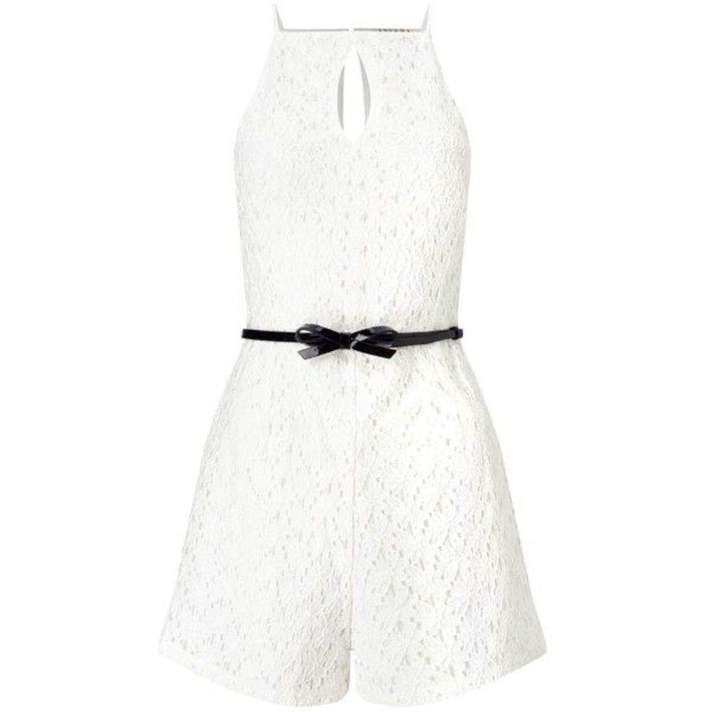 White Ariana grande playsuit/romper